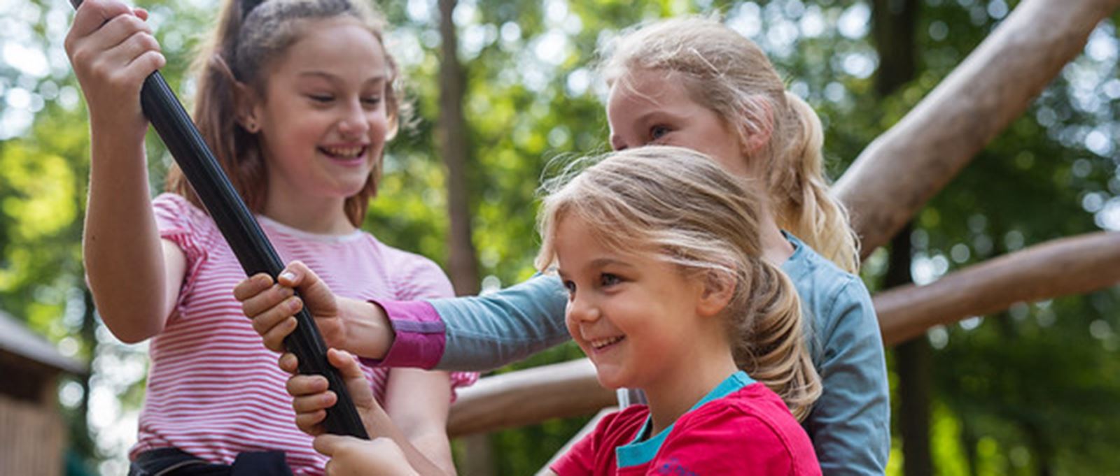 Children playing at play area at Queen Elizabeth Country Park